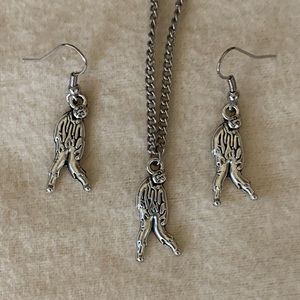 Cute Zombie Necklace and Earrings